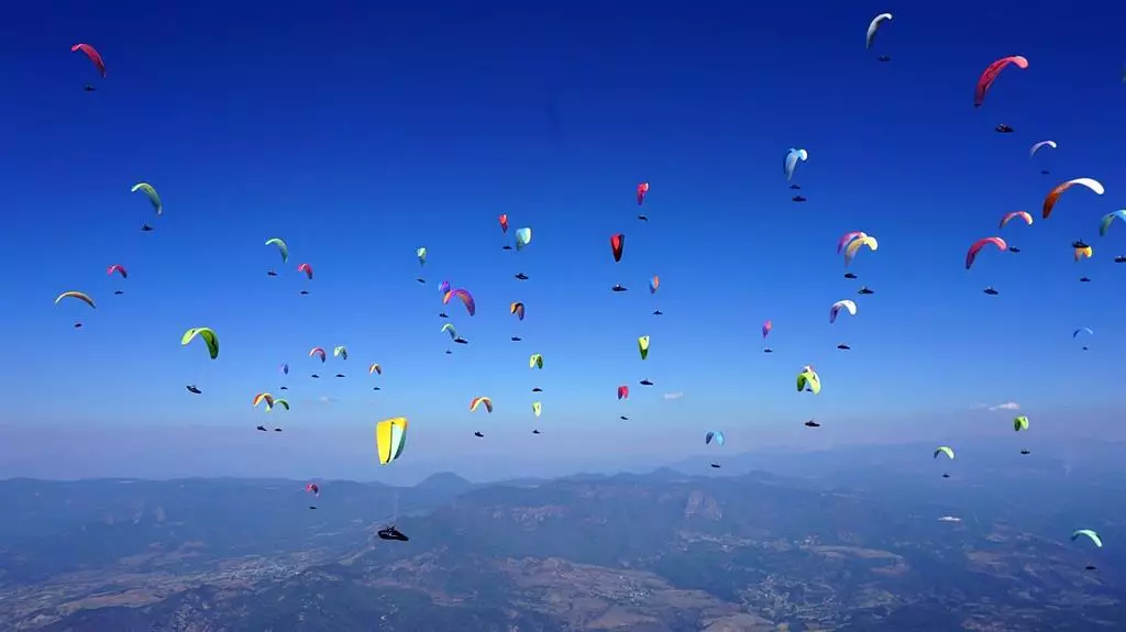 Grappe de parapentes